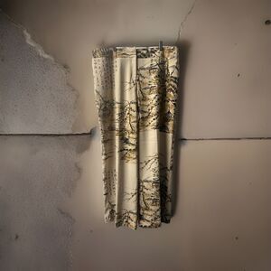 Heart of Palm Oriental Print Pants Womens Plus Size 18 Baggy Straight Cropped